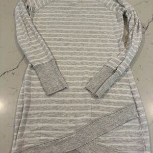 Athleta Gray Striped Dress